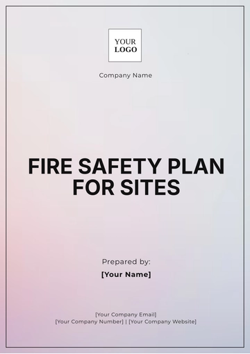 Free Fire Safety Plan for Sites Template to Edit Online