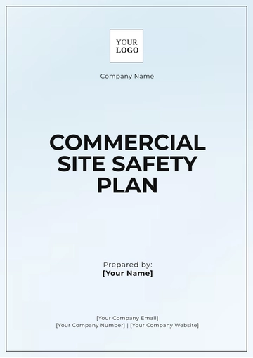 Free Commercial Site Safety Plan Template to Edit Online