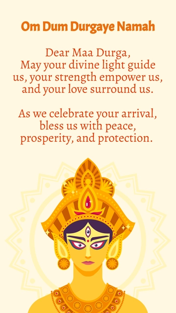Free Durga Puja Prayer Template to Edit Online
