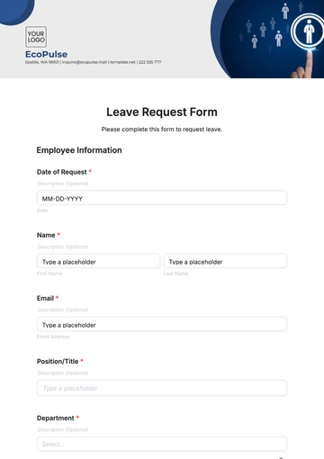 Free Leave Request Form Template to Edit Online