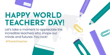 Free World Teachers' Day X Post Template to Edit Online