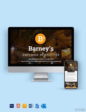 Simple HR Newsletter Template Simple HR Newsletter Template