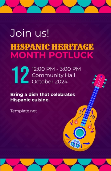 Free Hispanic Heritage Month Potluck Template to Edit Online