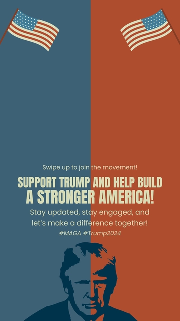 Free Trump Instagram Story Template to Edit Online