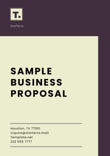 Free Sample Business Proposal Template to Edit Online