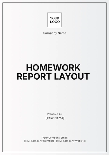 Free Homework Report Layout Template to Edit Online