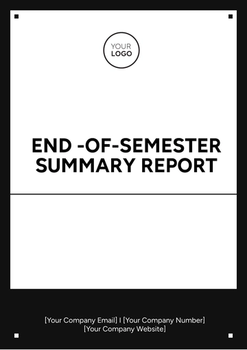 Free End-of-Semester Summary Report Template to Edit Online