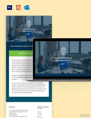 Monthly Human Resources Newsletter Template