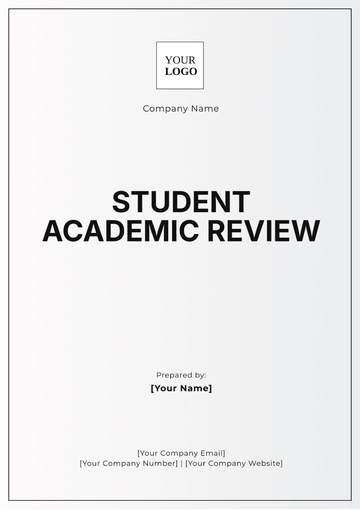 Free Student Academic Review Template to Edit Online