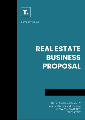 Free Real Estate Business Proposal Template to Edit Online