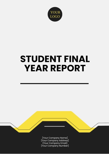Free Student Final Year Report Template to Edit Online