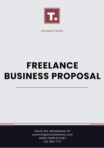 Free Freelance Business Proposal Template to Edit Online