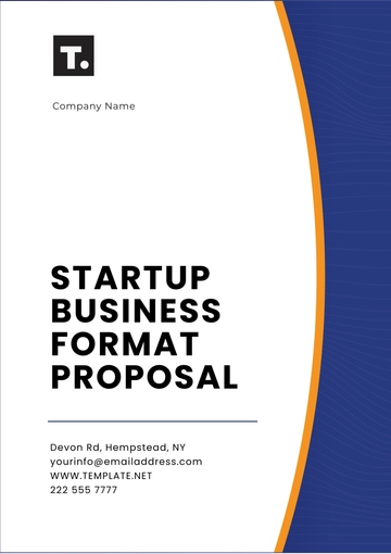 Free Startup Business Format Proposal Template to Edit Online