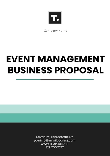 Free Event Management Business Proposal Template to Edit Online