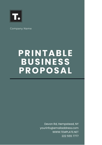 Free Printable Business Proposal Template to Edit Online
