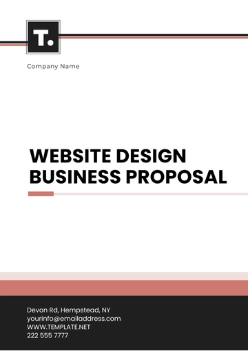 Free Website Design Business Proposal Template to Edit Online