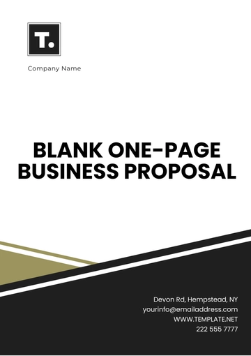 Free Blank One-Page Business Proposal Template to Edit Online
