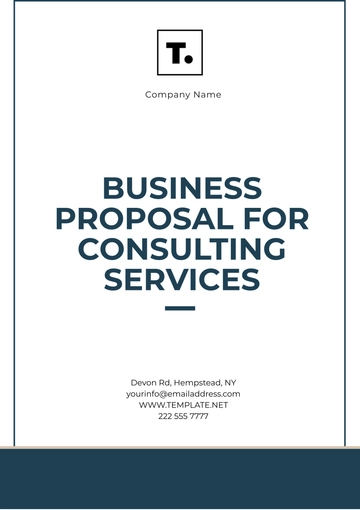 Free Business Proposal For Consulting Services Template to Edit Online
