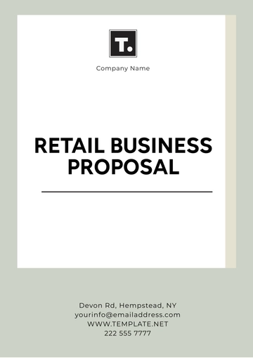 Free Retail Business Proposal Template to Edit Online