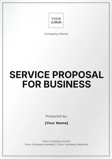 Free Service Proposal For Business Template to Edit Online