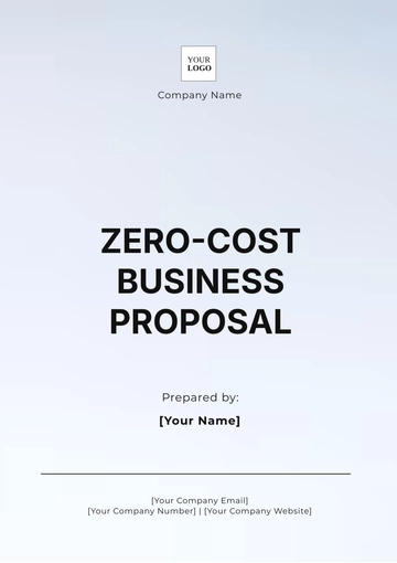 Free Zero-Cost Business Proposal Template to Edit Online