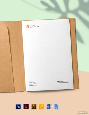 Job Expo Letterhead Template