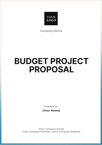 Free Budget Project Proposal Template to Edit Online