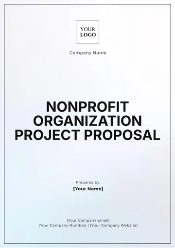 Free Nonprofit Organization Project Proposal Template to Edit Online