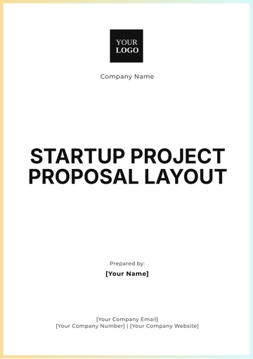 Free Startup Project Proposal Layout Template to Edit Online