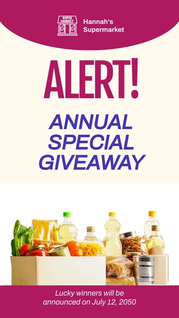 Free Giveaway Instagram Story Template to Edit Online