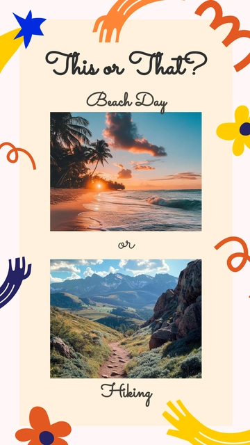 Free Colorful This or That Instagram Story Template to Edit Online