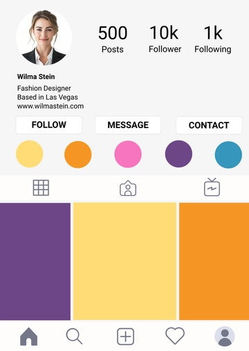 Free Instagram Profile Template to Edit Online