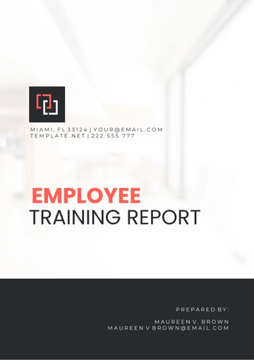 Free Printable Employee Training Report Template to Edit Online