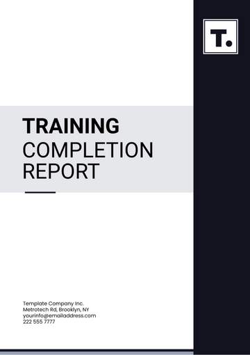 Free Training Completion Report Template to Edit Online