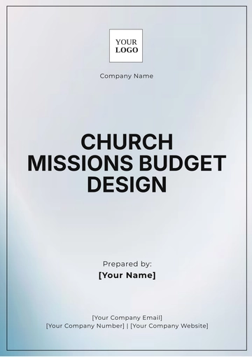 Free Church Missions Budget Design Template to Edit Online