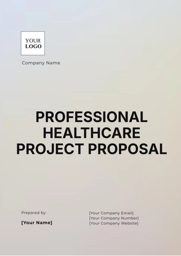 Free Professional Healthcare Project Proposal Template to Edit Online