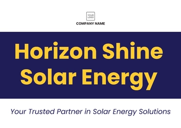 Free Solar Energy Signage Template to Edit Online