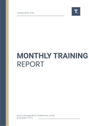 Free Monthly Training Report Template to Edit Online