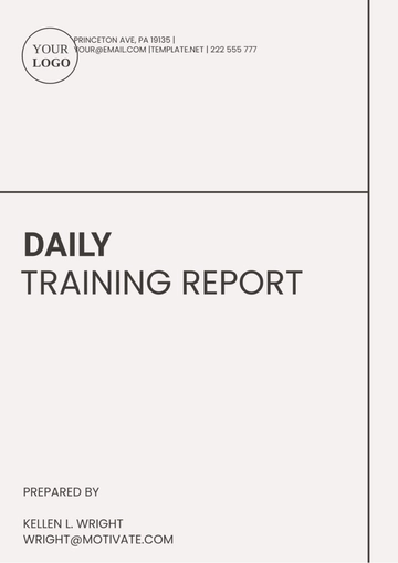 Free Daily Training Report Outline Template to Edit Online