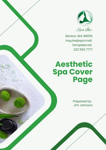 Free Aesthetic Spa Cover Page Template