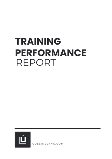 Free Simple Training Performance Report Template to Edit Online