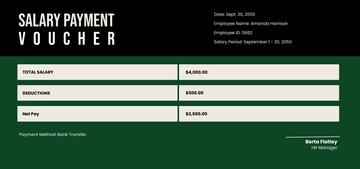 Free Salary Payment Voucher Template to Edit Online