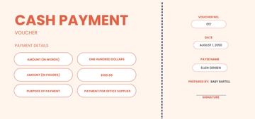 Free Printable Cash Payment Voucher Template to Edit Online