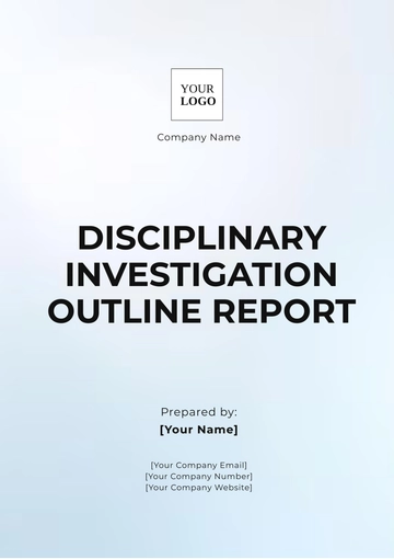 Free Disciplinary Investigation Outline Report Template to Edit Online