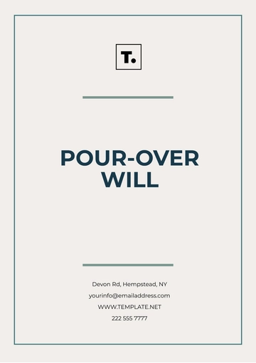 Free Pour-Over Will Template to Edit Online