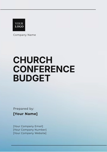 Free Church Conference Budget Template to Edit Online