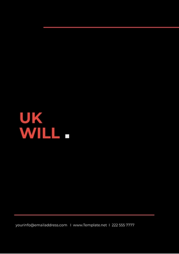 Free UK Will Template to Edit Online