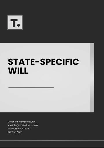Free State-Specific Will Format Template to Edit Online