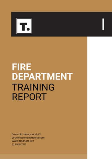 Free Fire Department Training Report Template to Edit Online