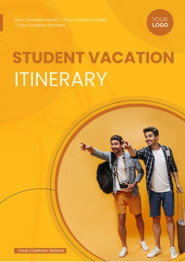 Free Student Vacation Itinerary Template to Edit Online